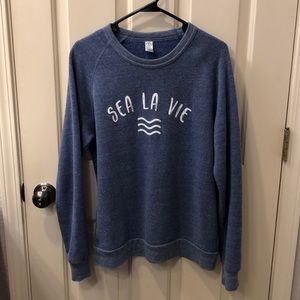 Blue “Sea La Vie” Sweater